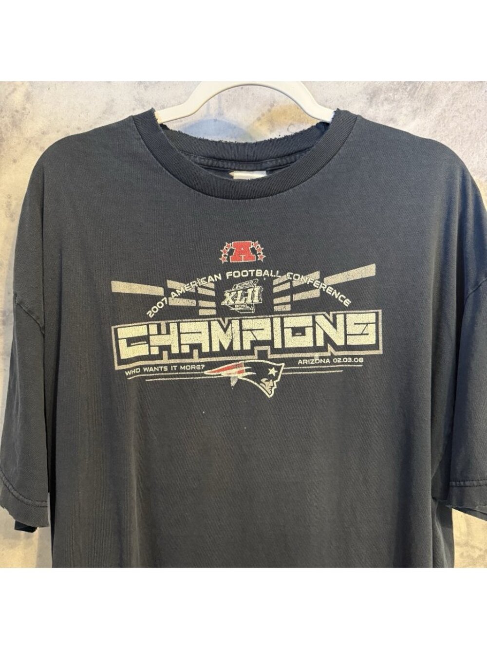 Vintage New England Patriots AFC Champions T Shirt Mens 2XL XXL 2008
